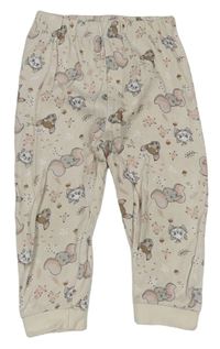 Béžové pyžamové kalhoty s Disney postavami zn. George