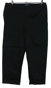 Dámské černé capri plátěné kalhoty M&S