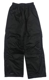 Černé kostkované šusťákové nepromokavé funkční kalhoty MOUNTAIN WAREHOUSE