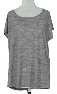 Dámské šedé melírované sportovní volné tričko Souluxe 