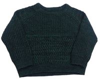 Černo-zelený melírovaný svetr Matalan
