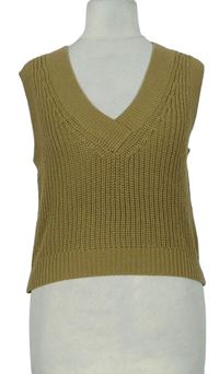 Dámská béžová svetrová crop vesta H&M
