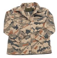 Army plátěná košilová bunda s opičkou Next