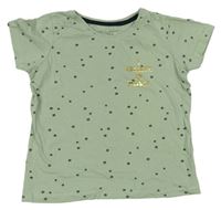 Olivové tričko s hvězdičkami a zlatými hvězdičkami PRIMARK