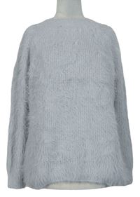 Dámský šedý chlupatý svetr Primark 