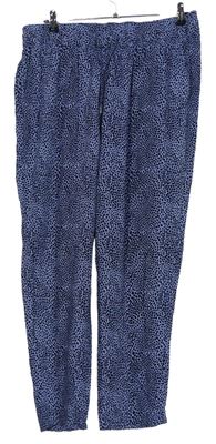 Dámské modro-černé vzorované volné kalhoty M&S