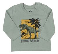 Šedé triko s dinosaurem