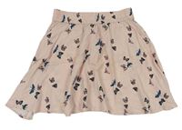Růžová lehká sukně s motýlky Vero Moda 