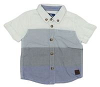 Bílo-modré pruhované propínac  tričko F&F