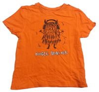 Oranžové tričko s příšerkou Primark