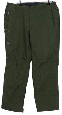 Pánské khaki šusťákové outdoorové kalhoty Karrimor 