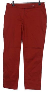 Dámské tmavočervené plátěné kalhoty Dorothy Perkins 