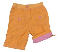 Oranžové plátěné podšité rolovací kalhoty zn. Next