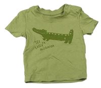 Khaki tričko s krokodýlem Primark