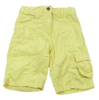 Žluté plátěné capri kalhoty s kapsou Impidimpi