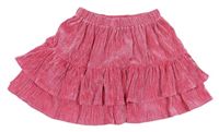 Růžové sametová žebrovaná sukně M&S