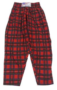 Červeno-barevné kostkované domácí kalhoty Donelli´s 