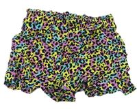 Barevné batikované lehké kraťasy s leopardím vzorem Kiki&Koko