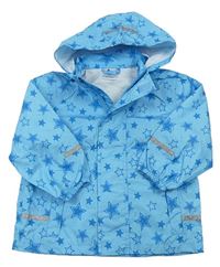 Modrá šusťáková bunda s hvězdičkami a kapucí Papagino