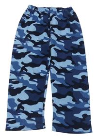 Modré army fleecové pyžamové kalhoty St. Bernard