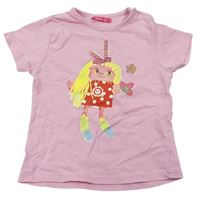 Růžové tričko s holčičkou Hema 