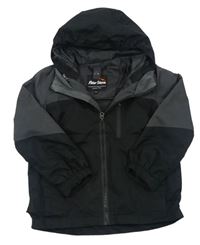 Šedo-černá šusťáková jarní funkční bunda s kapucí Peter Storm