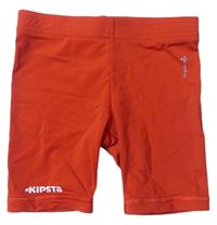 Červené nohavičkové plavky s logem Kipsta
