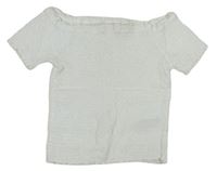 Bílé žabičkované crop tričko Primark