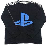 Černá mikina Playstation s pruhy Primark