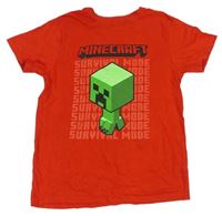 Červené tričko s Minecraft zn. Primark