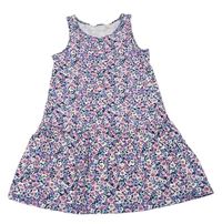Barevné květované bavlněné šaty H&M