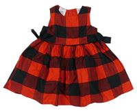 Červeno-černé kostkované šaty Carters