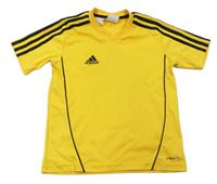 Žluté funkční tričko s logem zn. Adidas