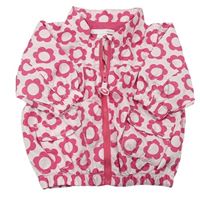 Světlerůžová květovaná šusťáková jarní bunda H&M