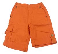 Tmavooranžové plátěné rolovací kalhoty s kapsou Y-STAR