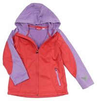 Neonově růžovo-fialová softshellová bunda s kapucí Crivit