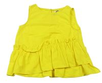 Žlutá halenková tunika s volánky Zara 