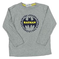 Šedé melírované triko Batman s nápisy Primark