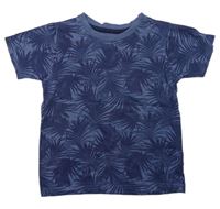 Modro-tmavomodré vzorované tričko Primark 