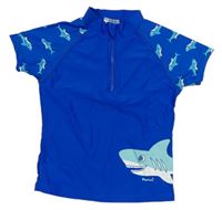 Modré UV tričko se žraloky Playshoes