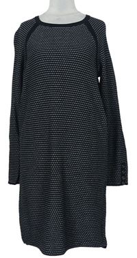 Dámské černo-šedé vzorované pletené šaty Esprit 