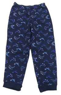 Tmavomodré pyžamové kalhoty s dinosaury TCM