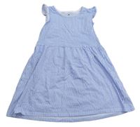 Modro-bílé pruhované šaty s volánky H&M