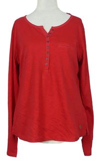Dámské červené triko s knoflíčky Multiblu
