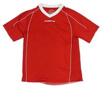 Červeno-bílé sportovní tričko s logem Masita