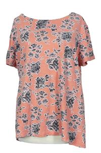 Dámské růžové květované tričko s kamínky Dorothy Perkins 