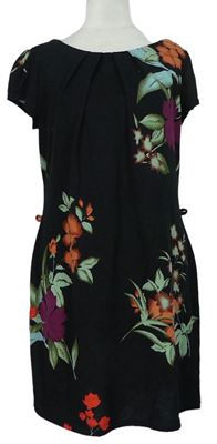 Dámské černé květované úpletové šaty Dorothy Perkins 