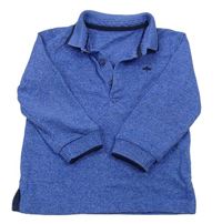 Modré melírované polo triko Matalan