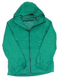 Zelená šusťáková funkční jarní bunda s kapucí Mountain Warehouse