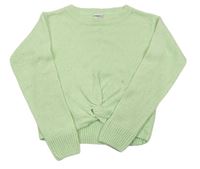 Zelenkavý svetr s uzlem Page
